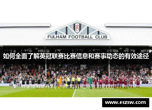 如何全面了解英冠联赛比赛信息和赛事动态的有效途径 如何全面了解英冠联赛比赛信息和赛事动态的有效途径